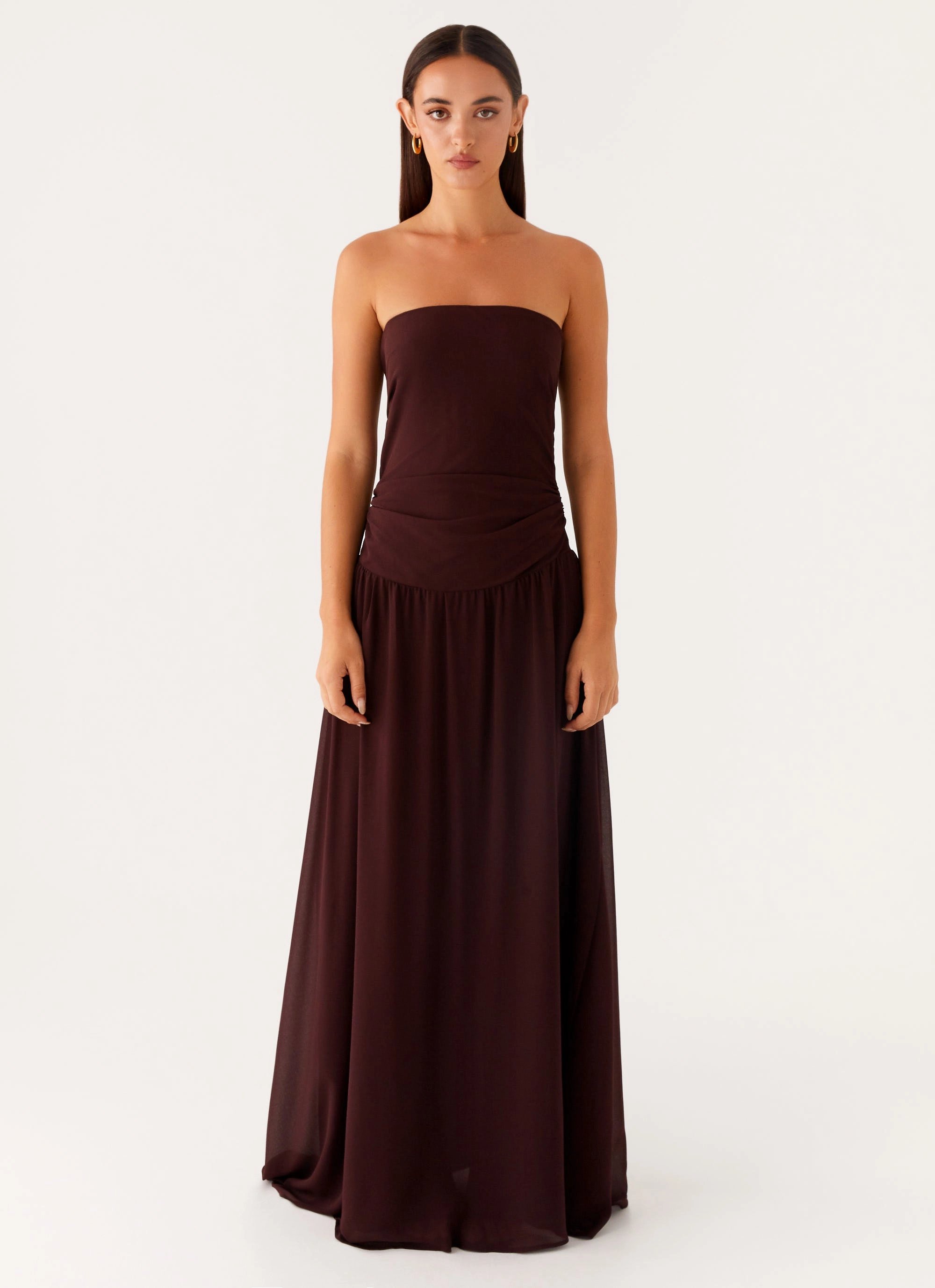 Urban Spirit Covia Strapless Maxi Dress - Dark Chocolate