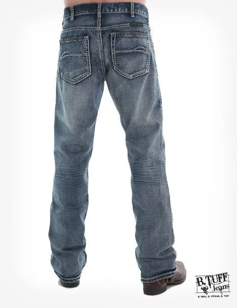 Recycled Fiber Content Weekend Style Casual Parent Style Cowgirl Tuff Mens Steel Medium Wash 100% Cotton Jeans