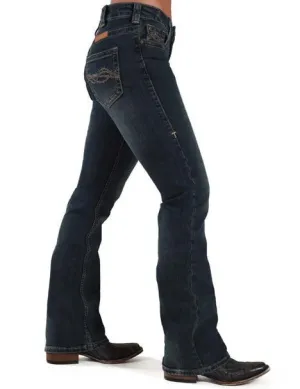 Cowgirl Tuff Womens Don't Fence Me In Dark Wash Cotton Blend Jeans Live Ready Basic Fashion Versatile Cut Cowgirl Tuff Womens Don't Fence Me In Dark Wash Cotton Blend Jeans