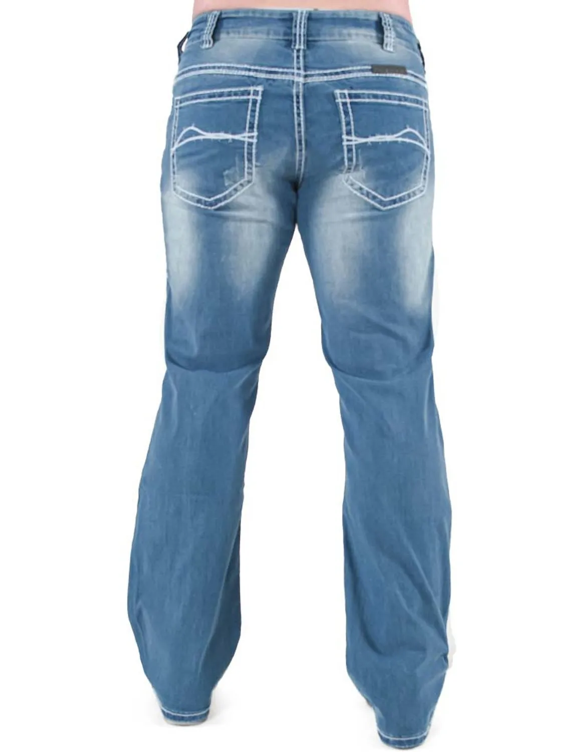 Cowgirl Tuff Womens Grand Sam Light Wash Cotton Blend Jeans Easy Layering