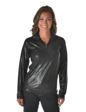 Cowgirl Tuff Womens Quarter Zip Cadet Black Poly/Spandex Athletic Shell Jacket Rugged Trend Simple Comfort Cowgirl Tuff Womens Quarter Zip Cadet Black Poly/Spandex Athletic Shell Jacket