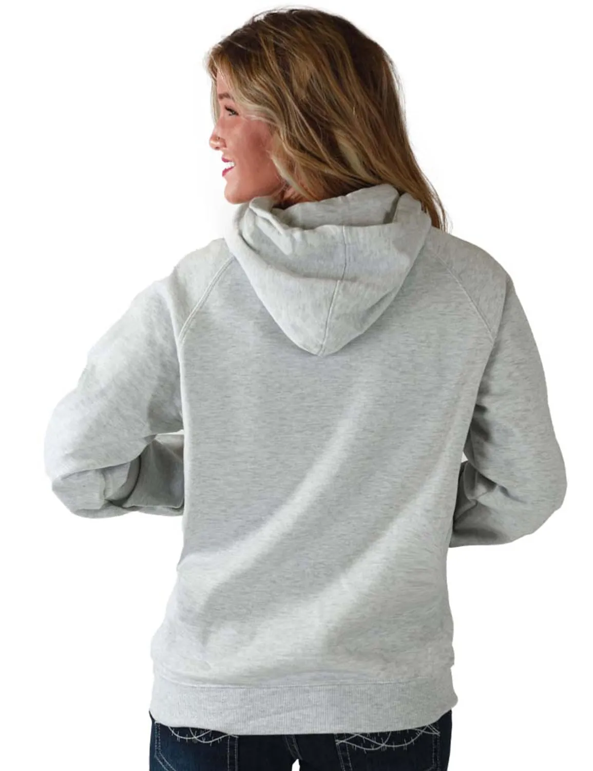 Cowgirl Tuff Womens Ringmaster Ash Poly/Rayon Hoodie Day Out Style Seasonal piece
