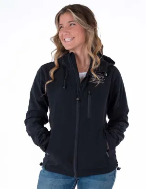 Cowgirl Tuff Womens Stretch Black Nylon Softshell Jacket Premium Energy Urban appeal Cowgirl Tuff Womens Stretch Black Nylon Softshell Jacket