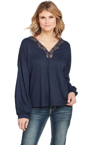 Cowgirl Up Womens Navy Polyester Balloon Sleeves Blouse L/S built to last Cowgirl Up Womens Navy Polyester Balloon Sleeves Blouse L/S Common look Daily Essentials