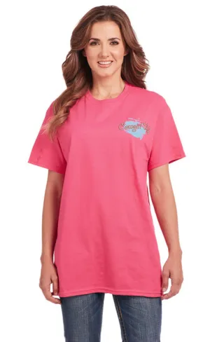 Cowgirl Up Womens Roam Free Boyfriend Pink 100% Cotton S/S T-Shirt warm weather Cowgirl Up Womens Roam Free Boyfriend Pink 100% Cotton S/S T-Shirt Subtle pattern Easy Comfort