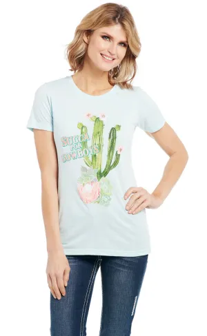 Cowgirl Up Womens Succa for Cowboys Vintage Blue 100% Cotton S/S T-Shirt All-Season Style Cowgirl Up Womens Succa for Cowboys Vintage Blue 100% Cotton S/S T-Shirt Trendy Vibes Hypoallergenic Lining