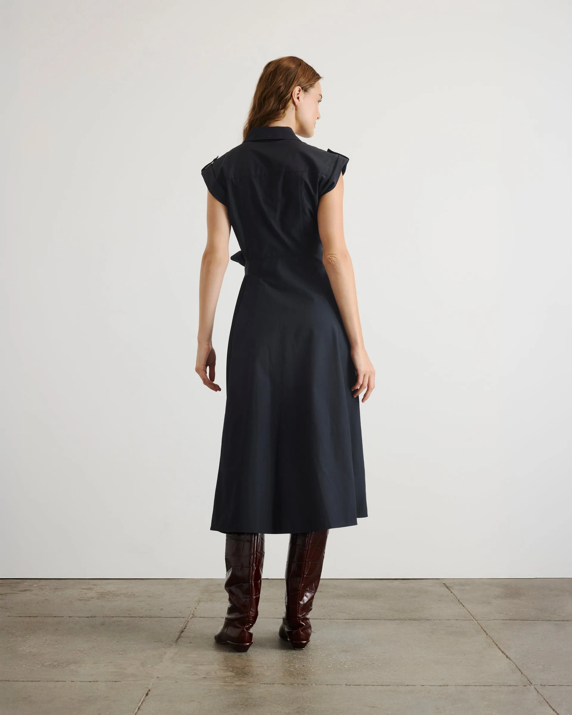 Shivonley Dress Neutral palette wrap waist