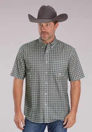 Cozy Wear Roper Mens 2501 Medallion Foulard Grey 100% Cotton 1 Pkt S/S Shirt Brunch Outfit Roper Mens 2501 Medallion Foulard Grey 100% Cotton 1 Pkt S/S Shirt