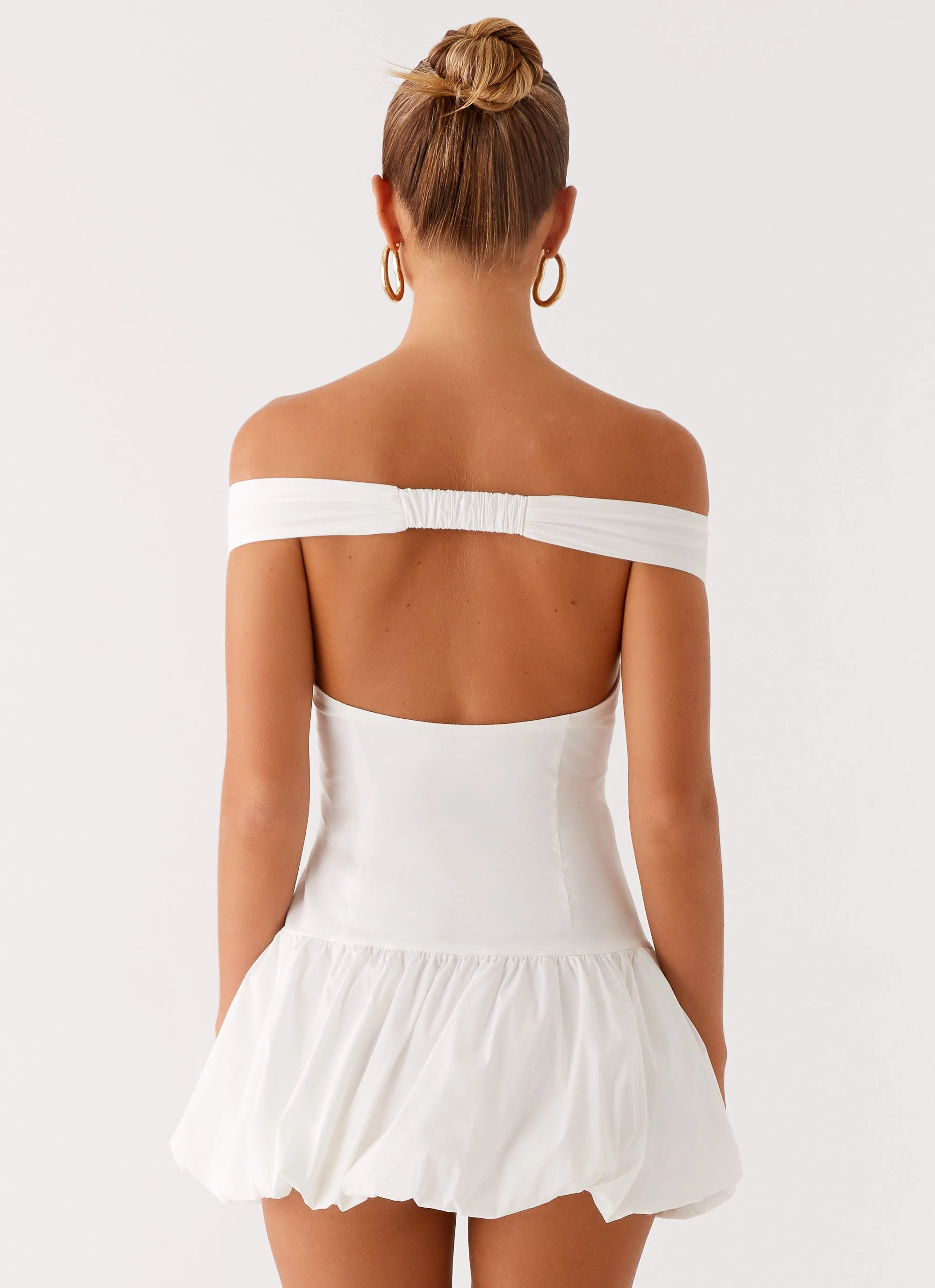 Endless Romance Off Shoulder Mini Dress - White All-Occasion Wear