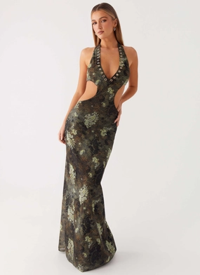 Cozy Silhouette Indra Maxi Dress - Cyber Floral Indra Maxi Dress - Cyber Floral Chic Statement