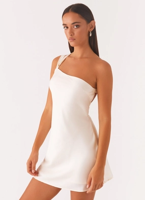 Cozy Silhouette Lights Out Mini Dress - Pearl Lights Out Mini Dress - Pearl Field Fresh Form Fit