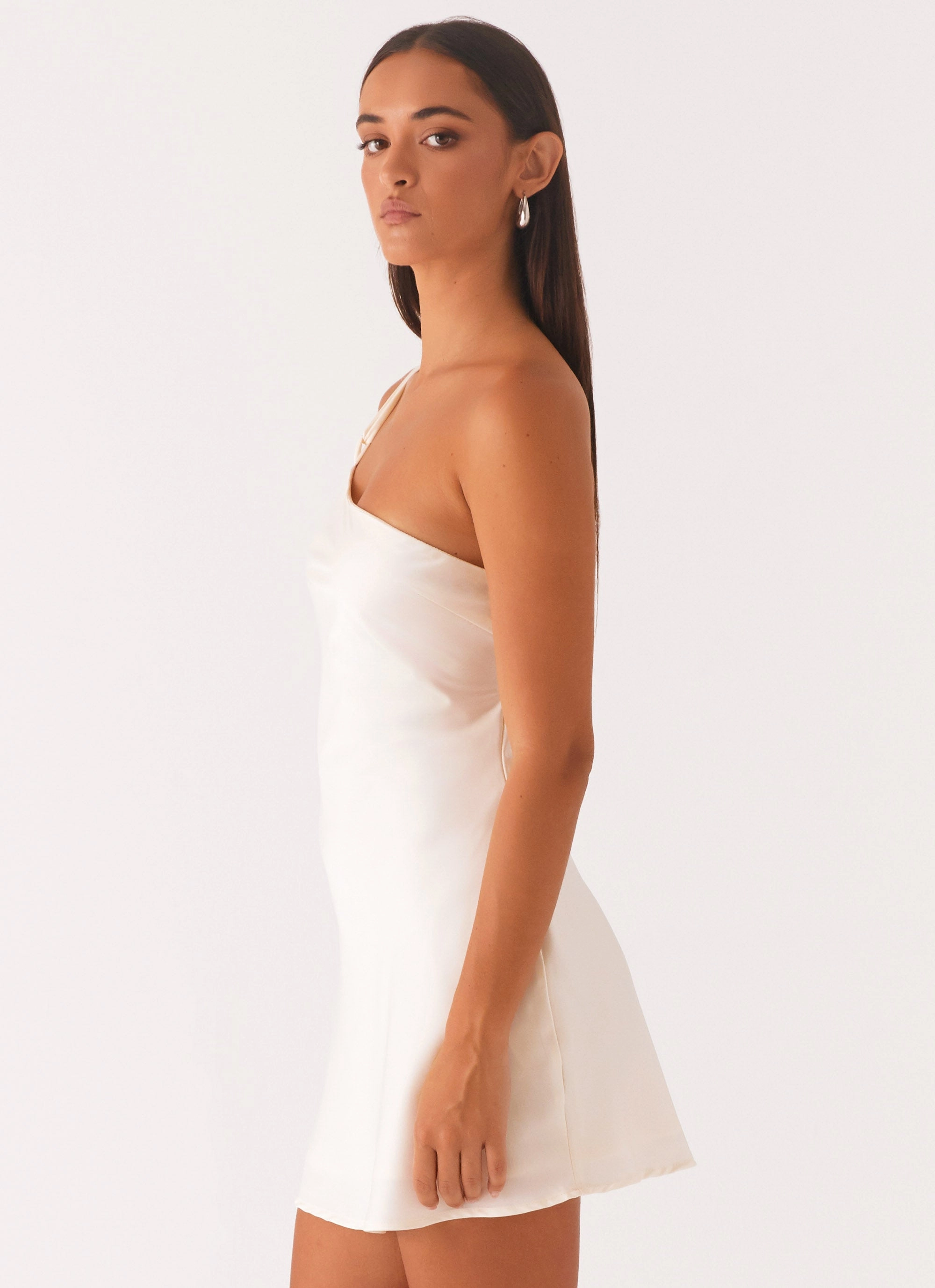 Lights Out Mini Dress - Pearl Sheer Look Simple Touch