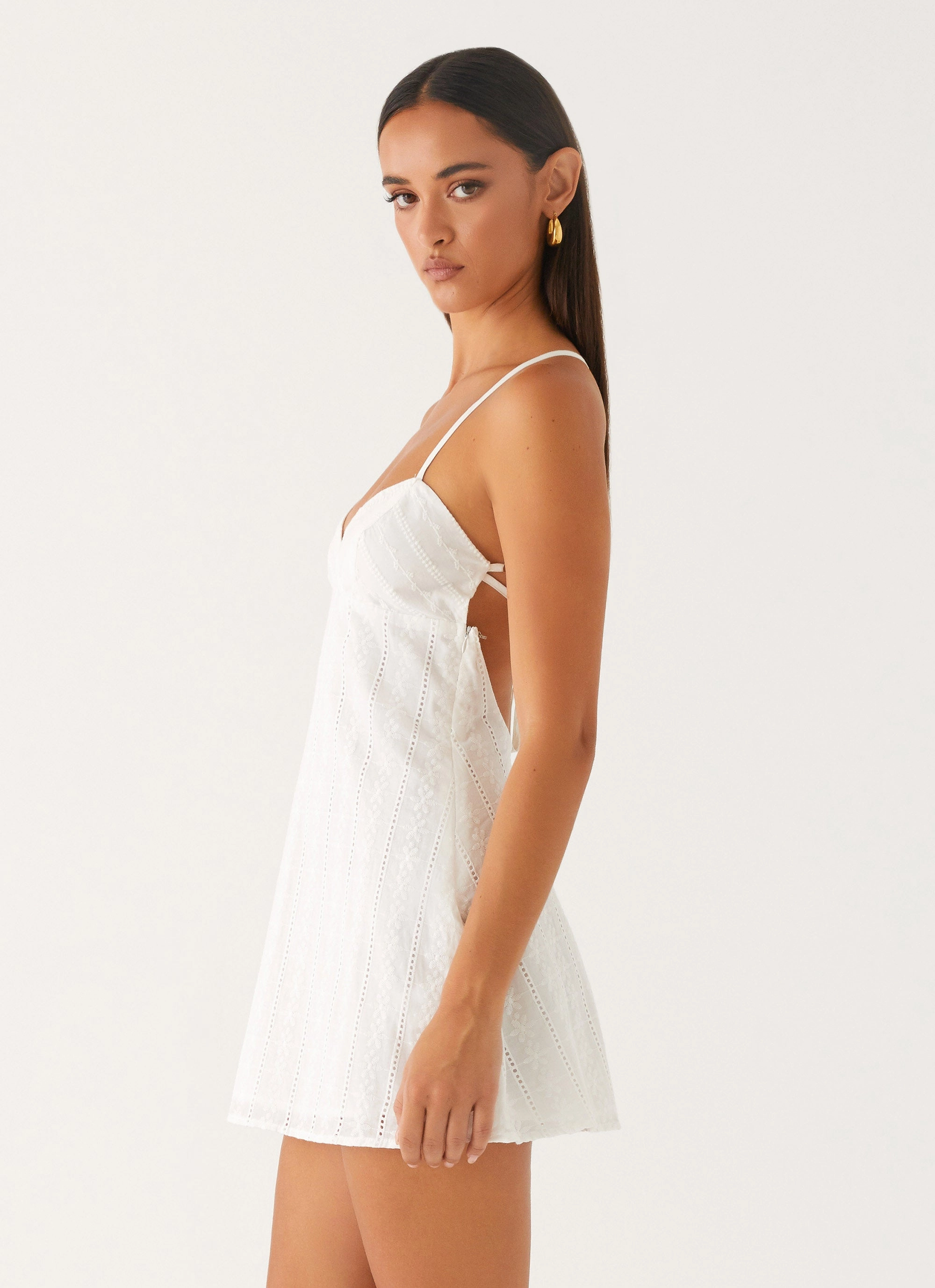 Inara Mini Dress - Ivory Minimalist-Trend