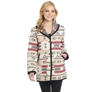 Foundation Wear Lightweight Parent Style Durable Cripple Creek Womens Navajo Blanket Shawl Collar Desert Lights Polyester Coat