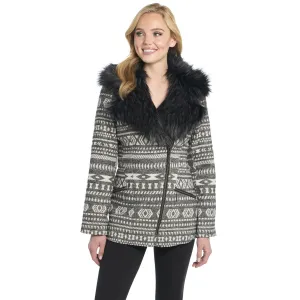 Cripple Creek Womens Navajo Blanket Zip Front Black Oak 100% Polyester Jacket Edgy Mood Effortless casual Cripple Creek Womens Navajo Blanket Zip Front Black Oak 100% Polyester Jacket
