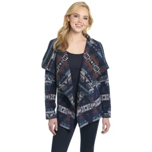 Cripple Creek Womens Navajo Open Front Blanket Wrap Night Dive Polyester Jacket Crisp Wear Cripple Creek Womens Navajo Open Front Blanket Wrap Night Dive Polyester Jacket Relaxed Style City Walk Trend Setter Fashionable Design