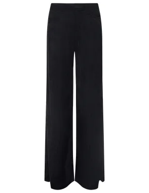 Crisp Aura L??AGENCE Quincy Corduroy High Rise Ultra Wide Leg Jeans in Black Seamless Pocket Design Classic Casual L??AGENCE Quincy Corduroy High Rise Ultra Wide Leg Jeans in Black