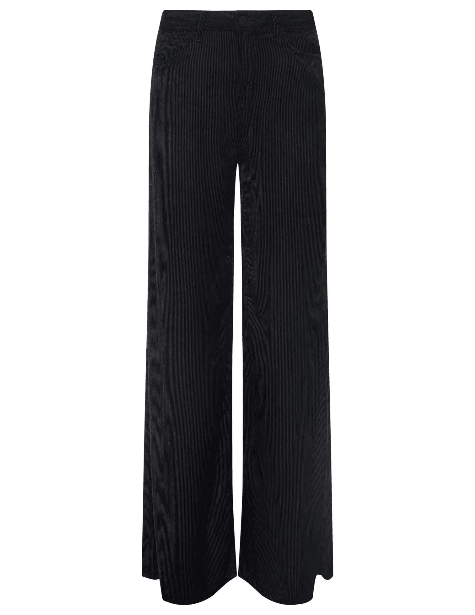 Seamless Pocket Design Classic Casual L??AGENCE Quincy Corduroy High Rise Ultra Wide Leg Jeans in Black