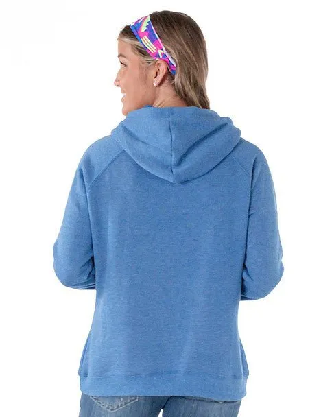 Night Out Traveler Gear Stylish Cowgirl Tuff Womens Wild Spirit Royal Blue Poly/Rayon Hoodie