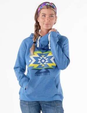 Crisp Feel Cowgirl Tuff Womens Wild Spirit Royal Blue Poly/Rayon Hoodie Cowgirl Tuff Womens Wild Spirit Royal Blue Poly/Rayon Hoodie Professional Wear Weekend Warrior