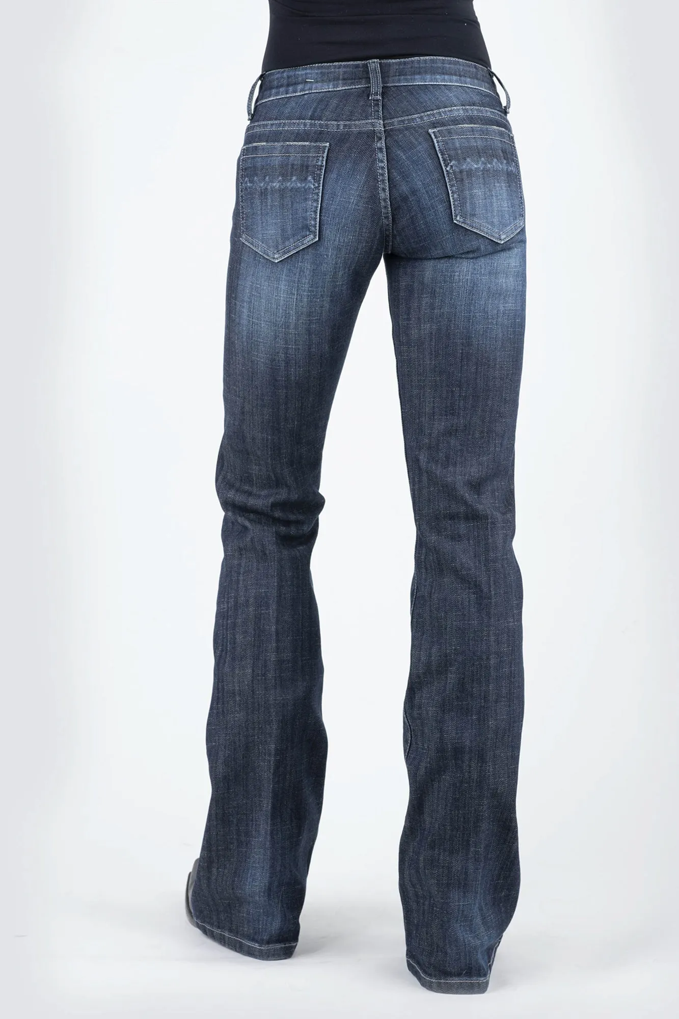 Stetson Womens Blue Cotton Blend 816 Zig Zag Wash Jeans Stylish Adult Fashion