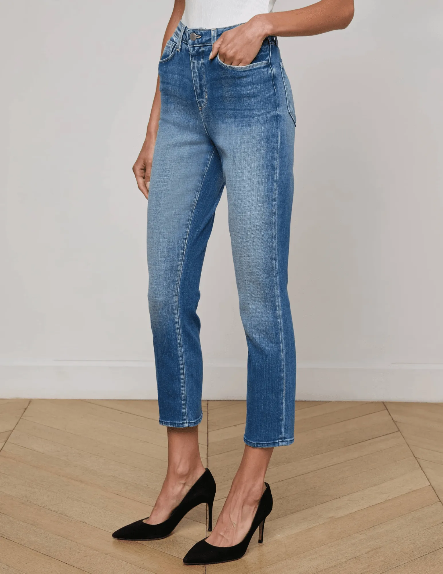 Core Layer L'AGENCE Celestia Ultra High Rise Slim Jeans in Hayward