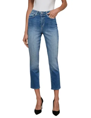 Crisp Profile L'AGENCE Celestia Ultra High Rise Slim Jeans in Hayward Anti Sagging Technology Textured Bold L'AGENCE Celestia Ultra High Rise Slim Jeans in Hayward