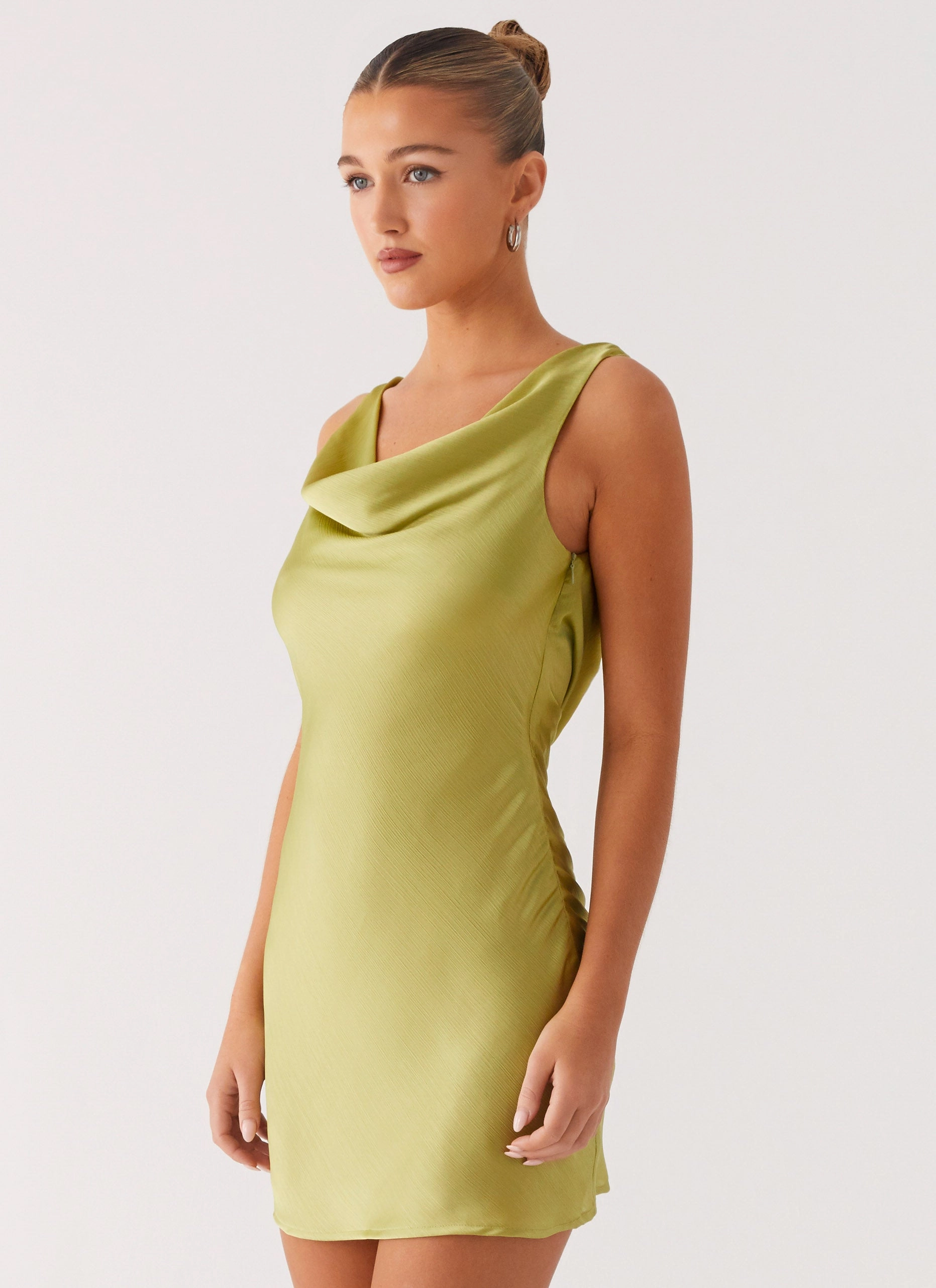 Tiegan Mini Dress - Lime Texture Blend