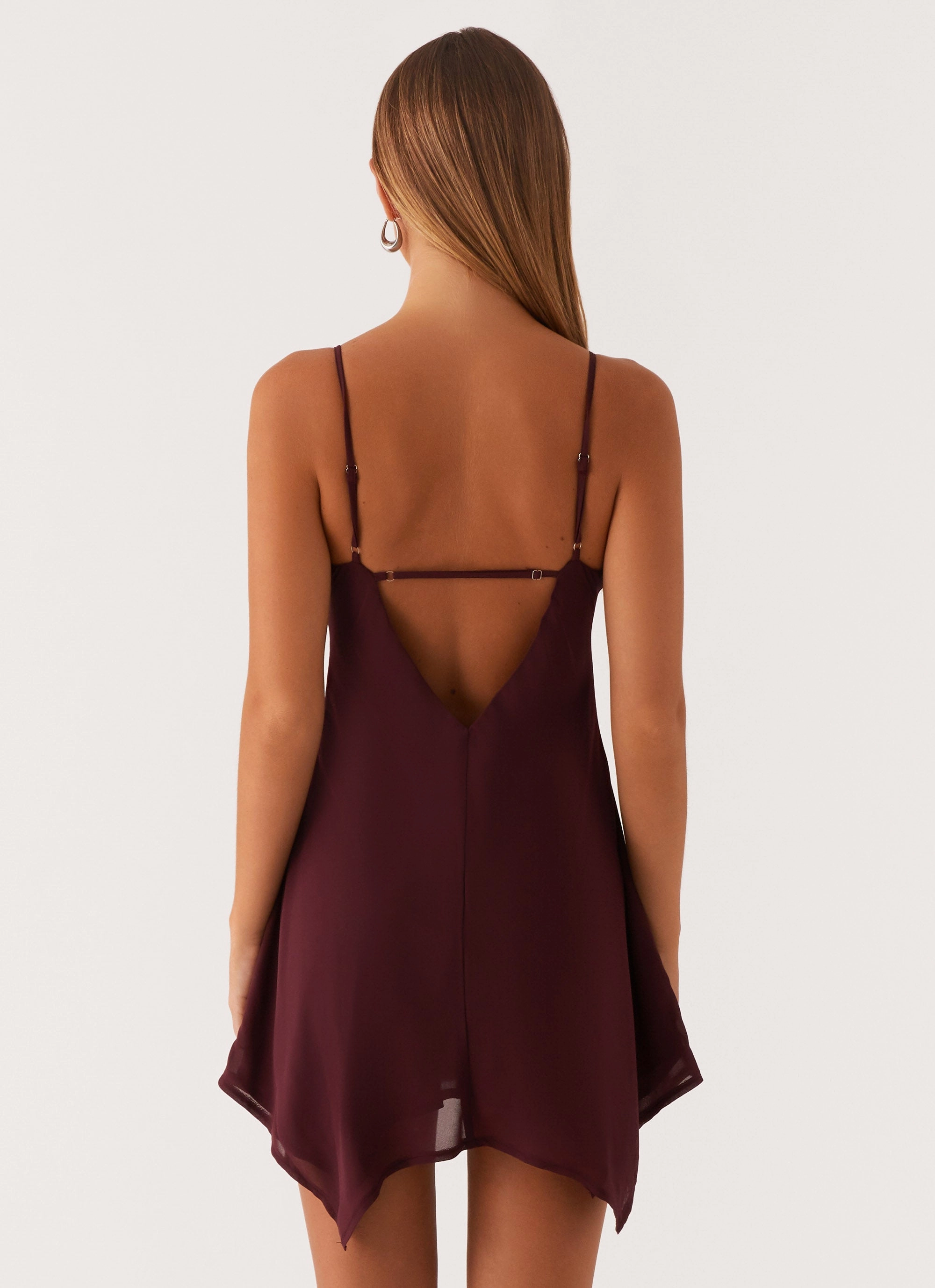 Briella Chiffon Mini Dress - Mulberry Relaxed Waist