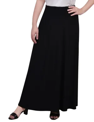 Cross Straps Maxi A-Line Skirt With Front Faux Belt With Ring Detail High-waist City Casual Maxi A-Line Skirt With Front Faux Belt With Ring Detail