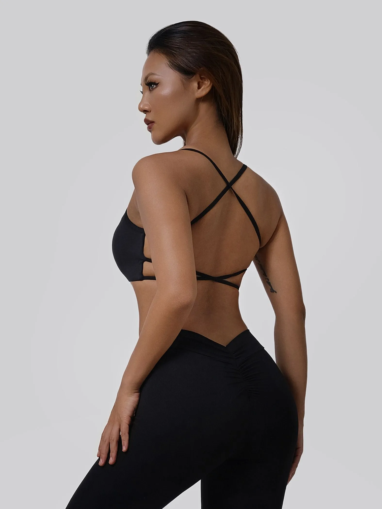 Crossover Strappy Back Sports Bra