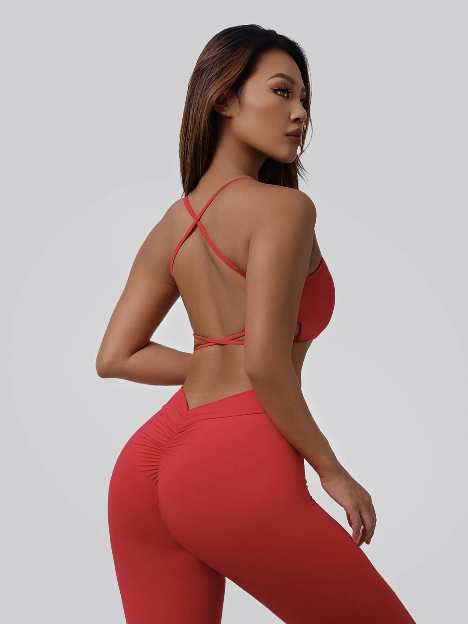 Crossover Strappy Back Sports Bra