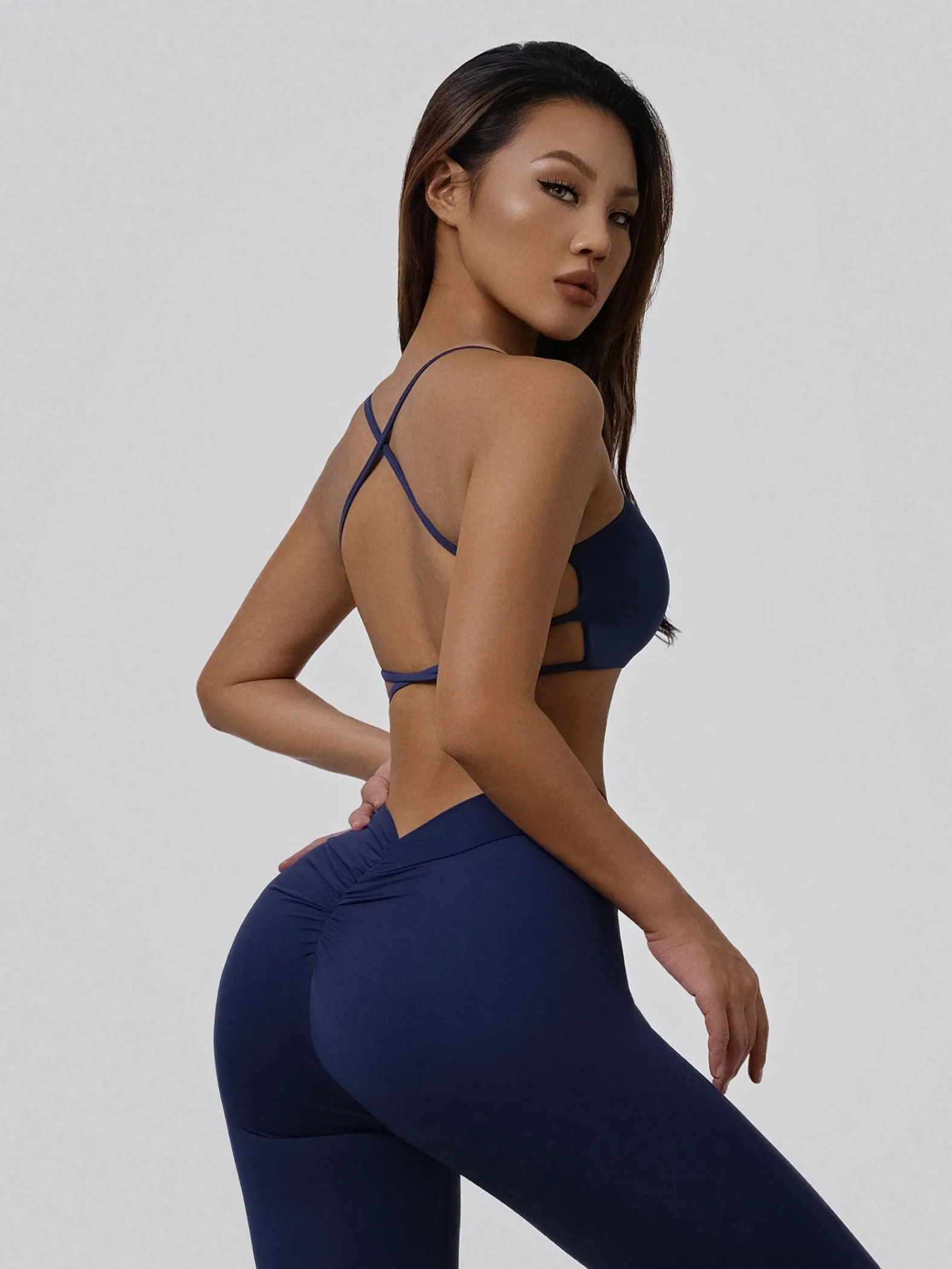 Crossover Strappy Back Sports Bra
