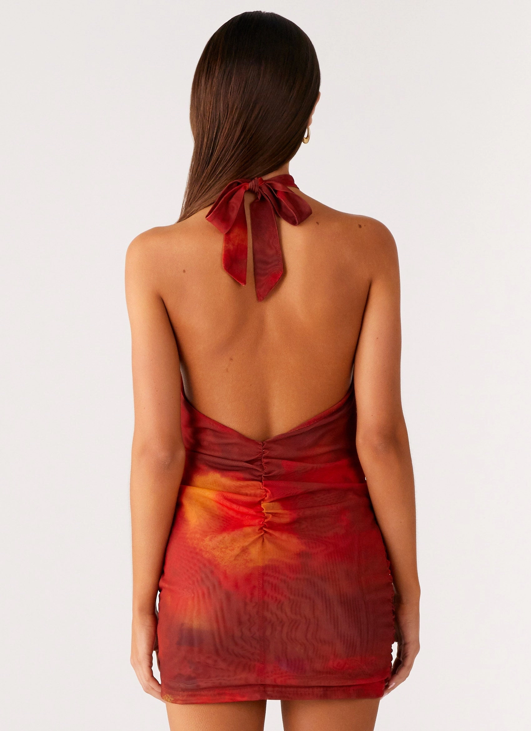 Midnight Ember Mini Dress - Scarlet Blur Moment Light Chilly Comfort