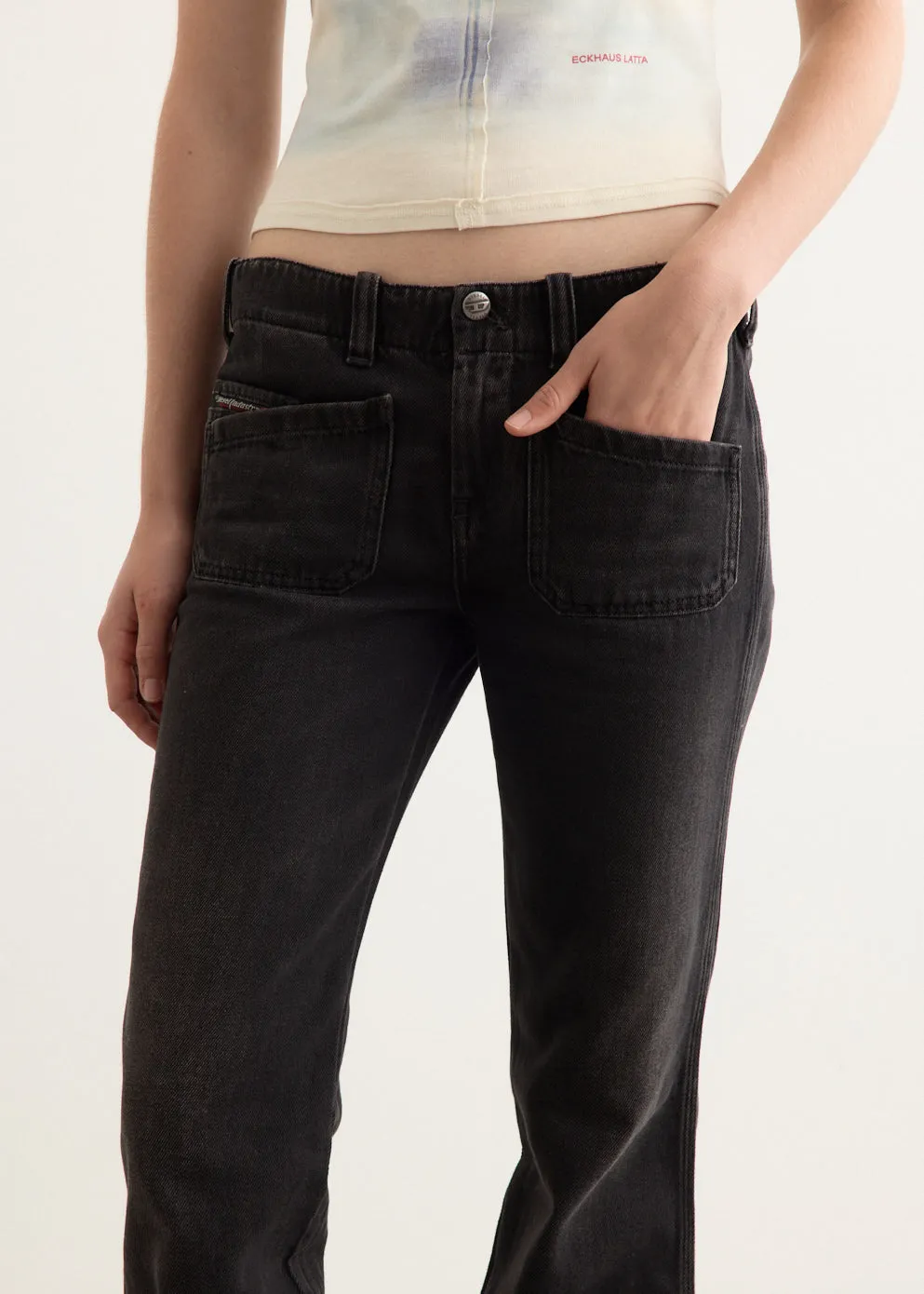 D-Keate Pantaloni Jeans Sporty Touch Relaxed Style Casual Friday Parent Style Travel Outfit