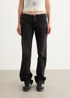D-Keate Pantaloni Jeans Sporty Touch Premium Elegant Relaxed Waistband D-Keate Pantaloni Jeans Sporty Touch