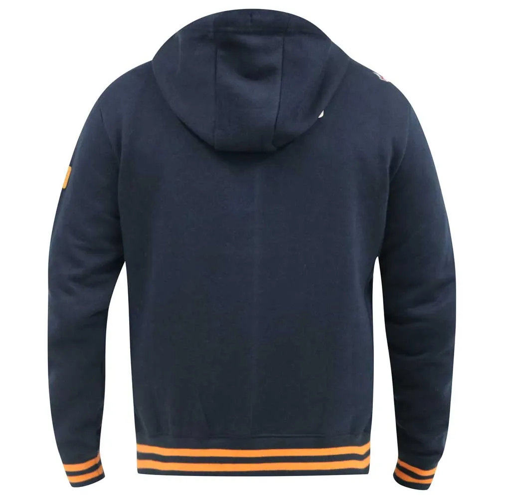 D555 Navy Hooded Motorcycle Sweatshirt Hoodie