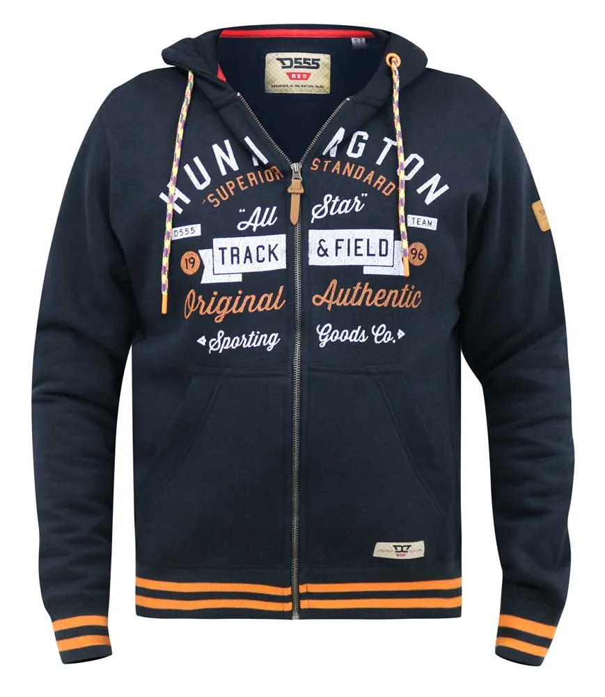 D555 Navy Hooded Motorcycle Sweatshirt Hoodie
