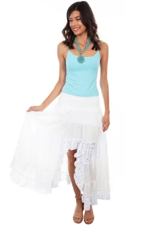 Daily Trust Scully Womens White 100% Cotton Smocked Skirt Scully Womens White 100% Cotton Smocked Skirt Spring Mood Affordable