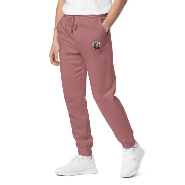 Damani Abstract Moon Knight Embroidery sweatpants