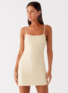 Danali Mini Dress - Yellow Classic and Tailored Sophisticated Vibe Weekend Casual Danali Mini Dress - Yellow
