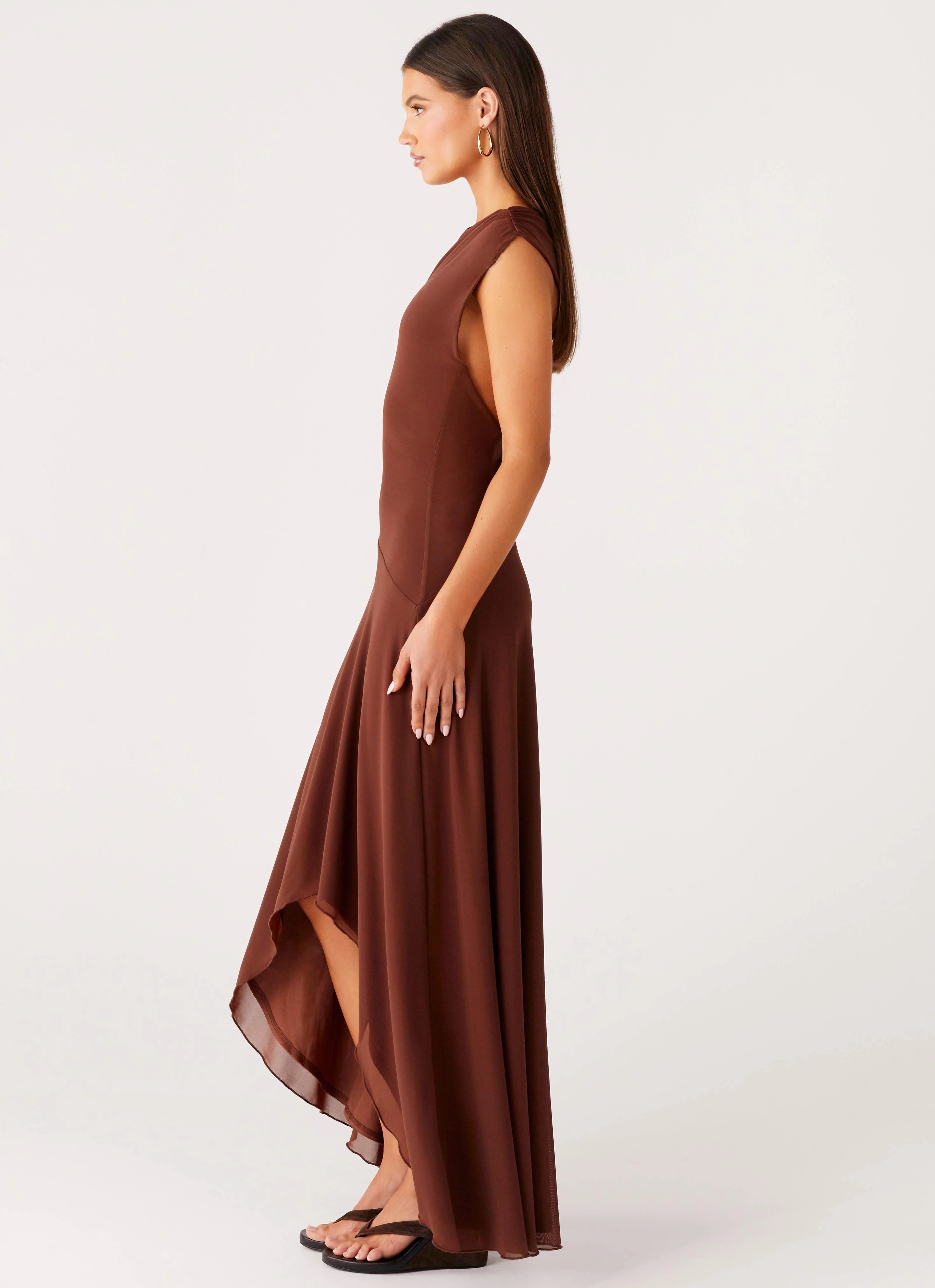 Easy Elegance Flattering Fit for All Danika Maxi Dress - Chocolate
