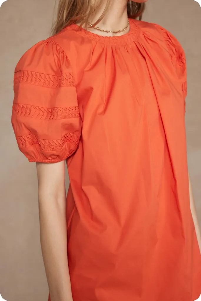 Smooth Blend Darcy Puff Sleeve Mini Dress
