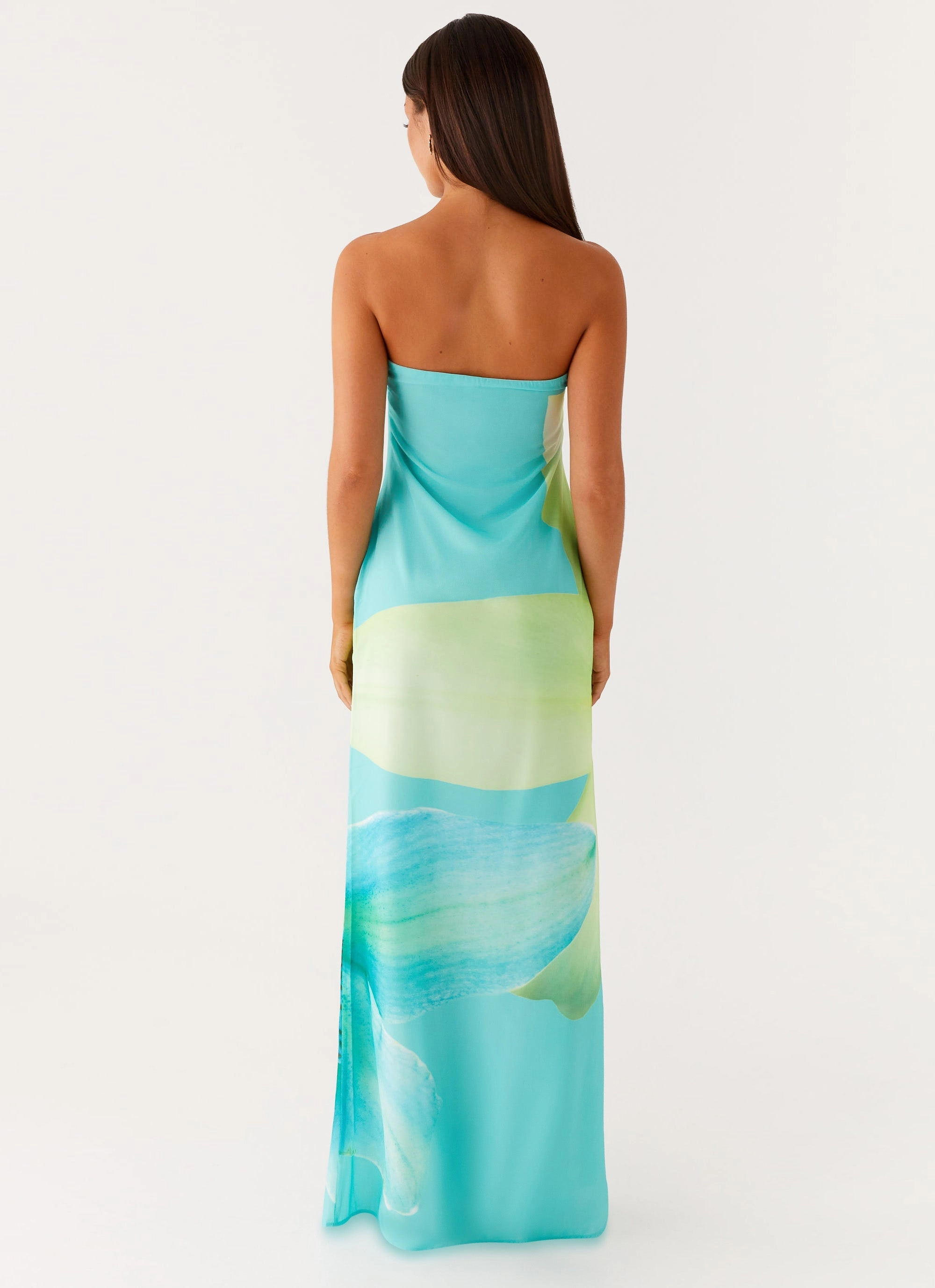 Breezy Mood Classic Fit Darcy Maxi Dress - Turquoise Floral
