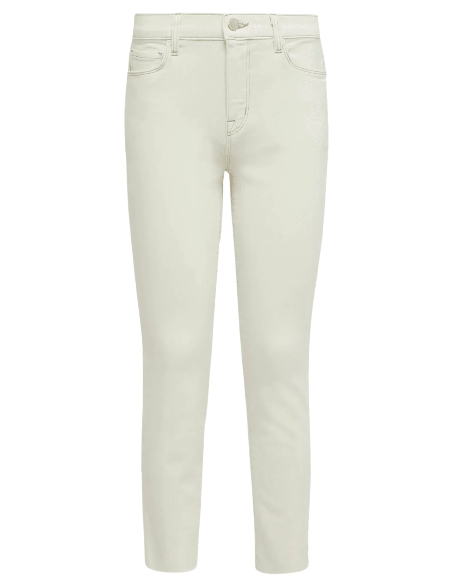 L??AGENCE Sada High Rise Cropped Slim Jeans in Macadamia Couple Look Athlete Fit Festival Outfit