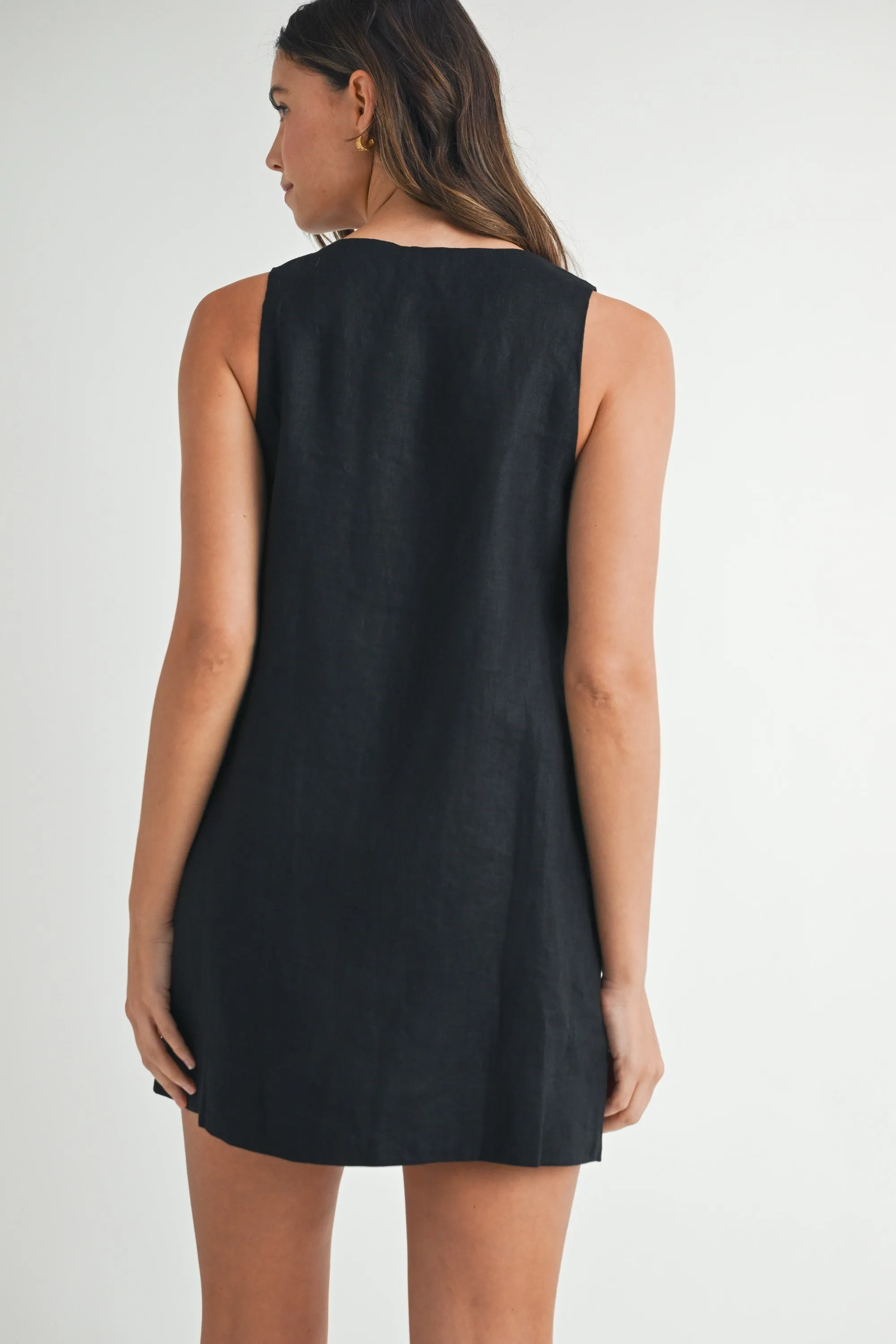 Effortless Pair STELLA BUTTON DETAIL MINI DRESS