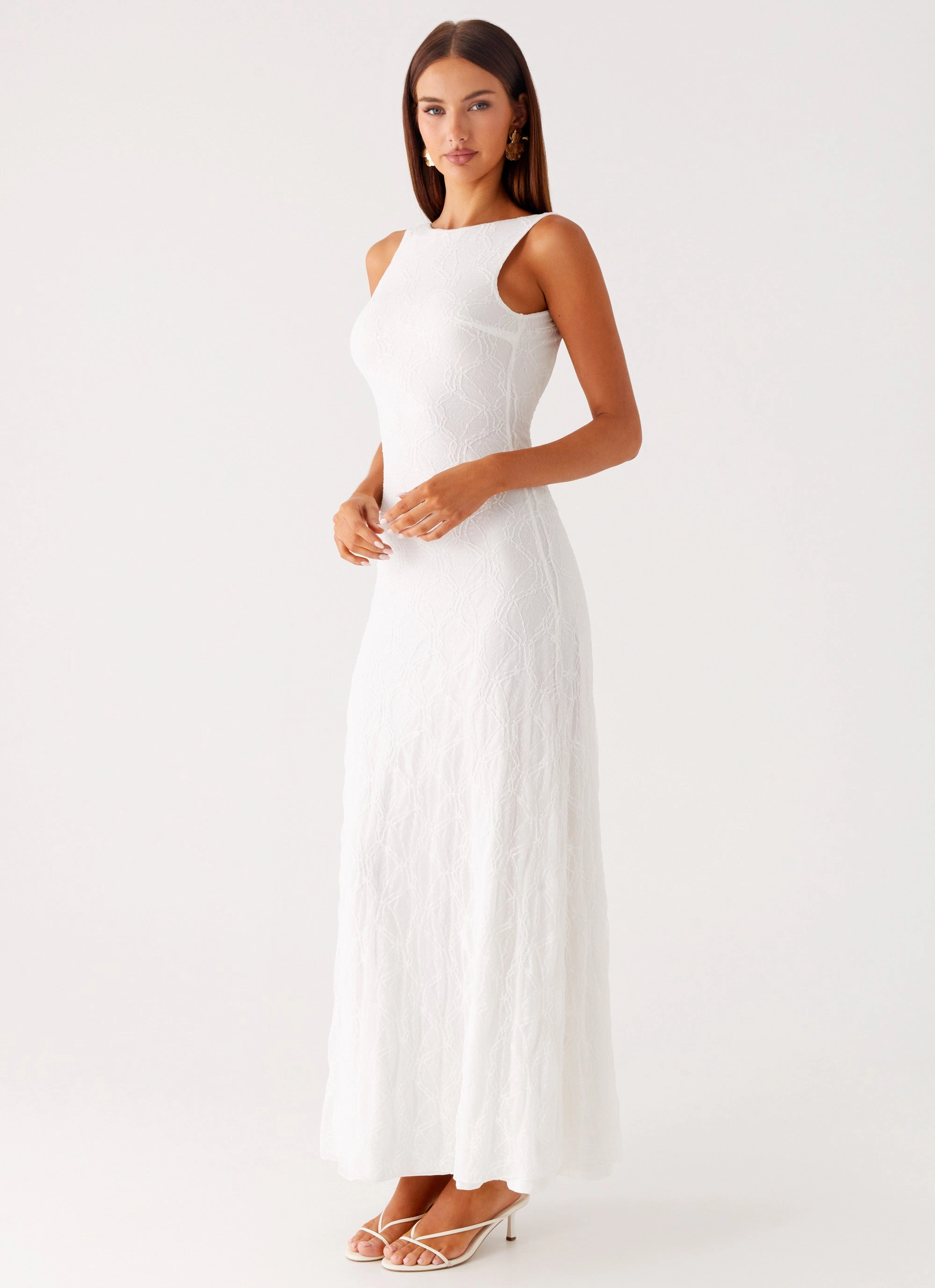 Embrace The Sun Maxi Dress - White Form Flow Vacation Vibes