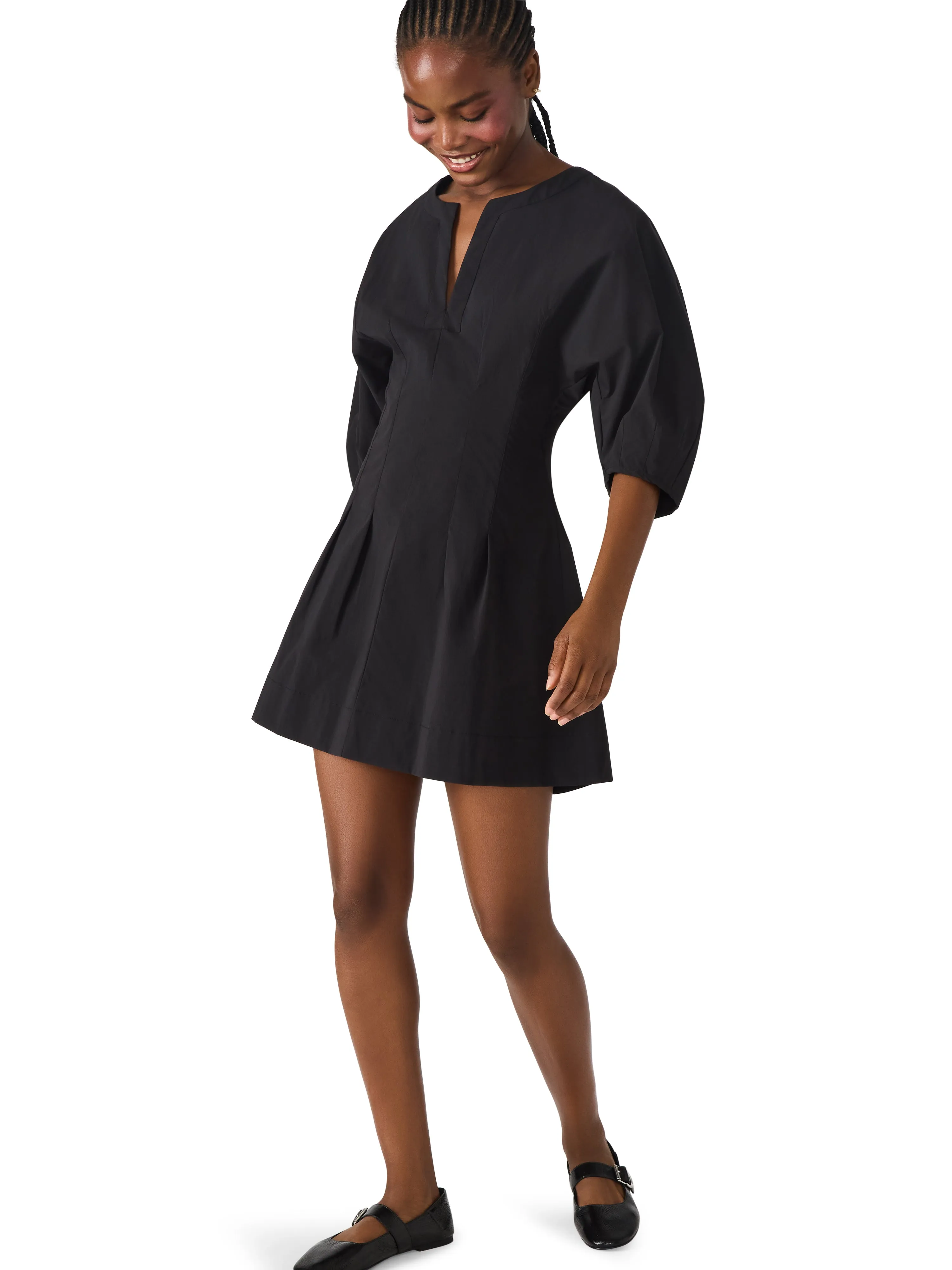 Dayton Dress in Black Modern Silhouette loose silhouette