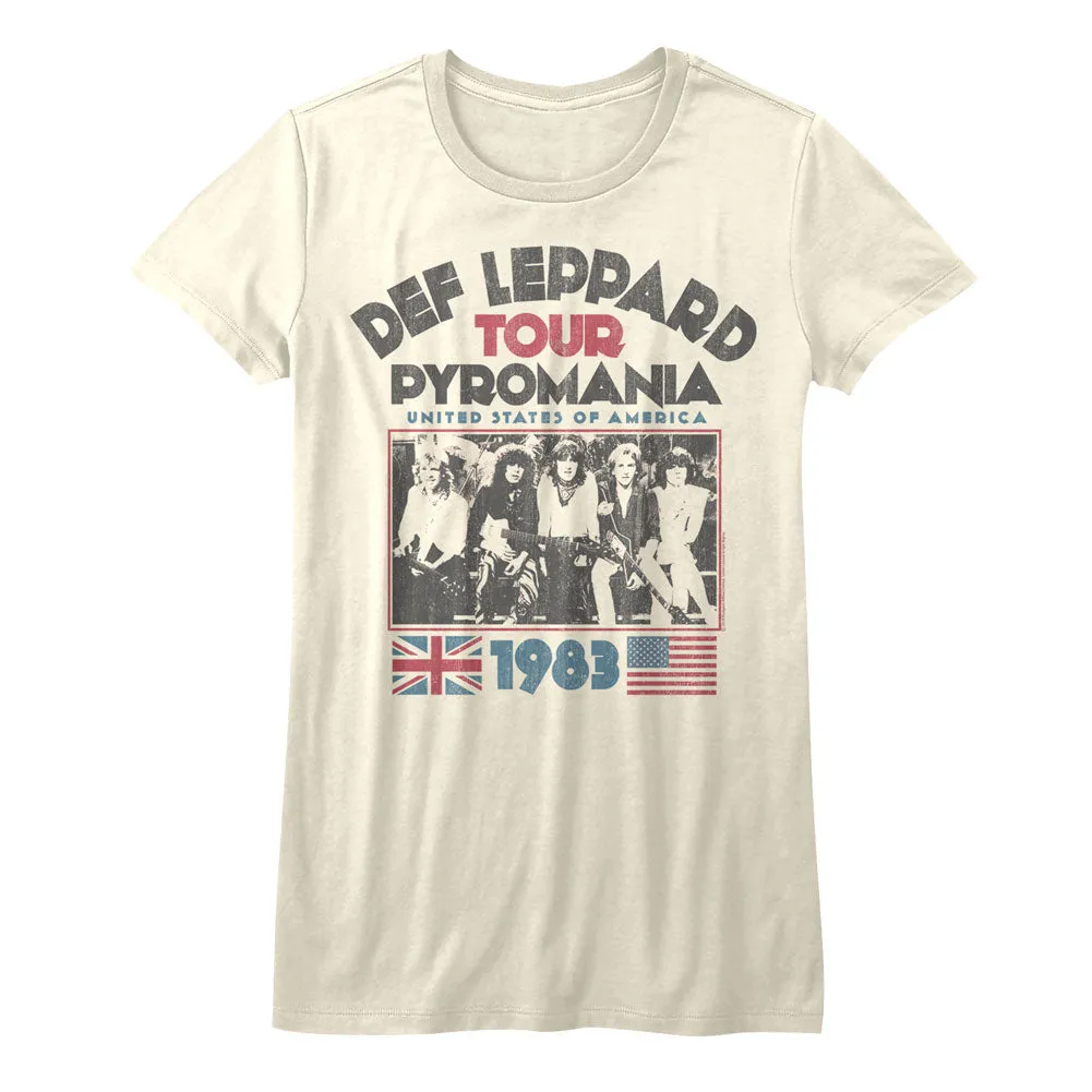 Def Leppard Pyro Tour Women's Juniors T-Shirt