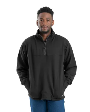Denim style Berne Apparel Mens Heritage Thermal-Lined Black Cotton Blend 1/4 Zip Sweater Trendy Fashion Berne Apparel Mens Heritage Thermal-Lined Black Cotton Blend 1/4 Zip Sweater